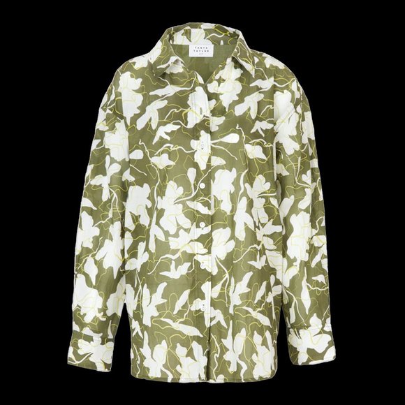 Tanya Taylor Calandra Top in Moss/Kiwi - Picture 2 of 2